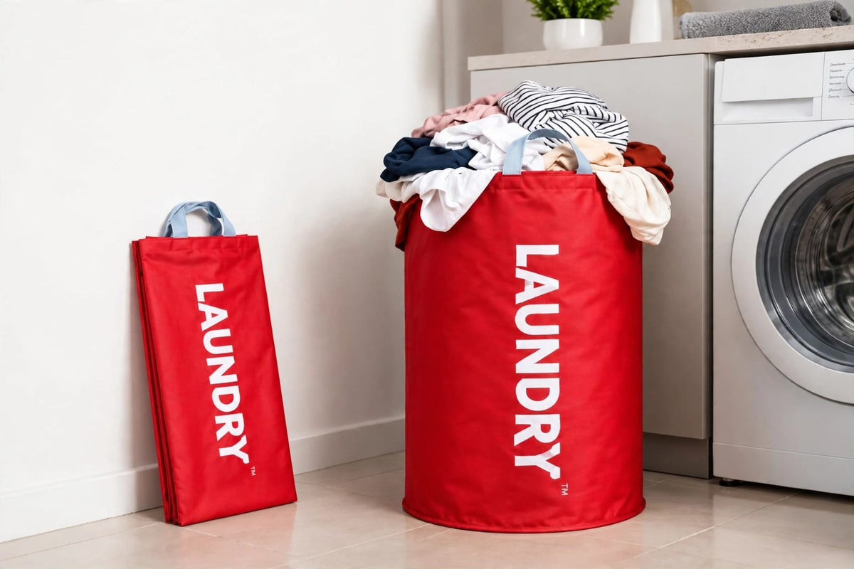 LAUNDRIQ - Large Foldable Laundry Basket - 100L