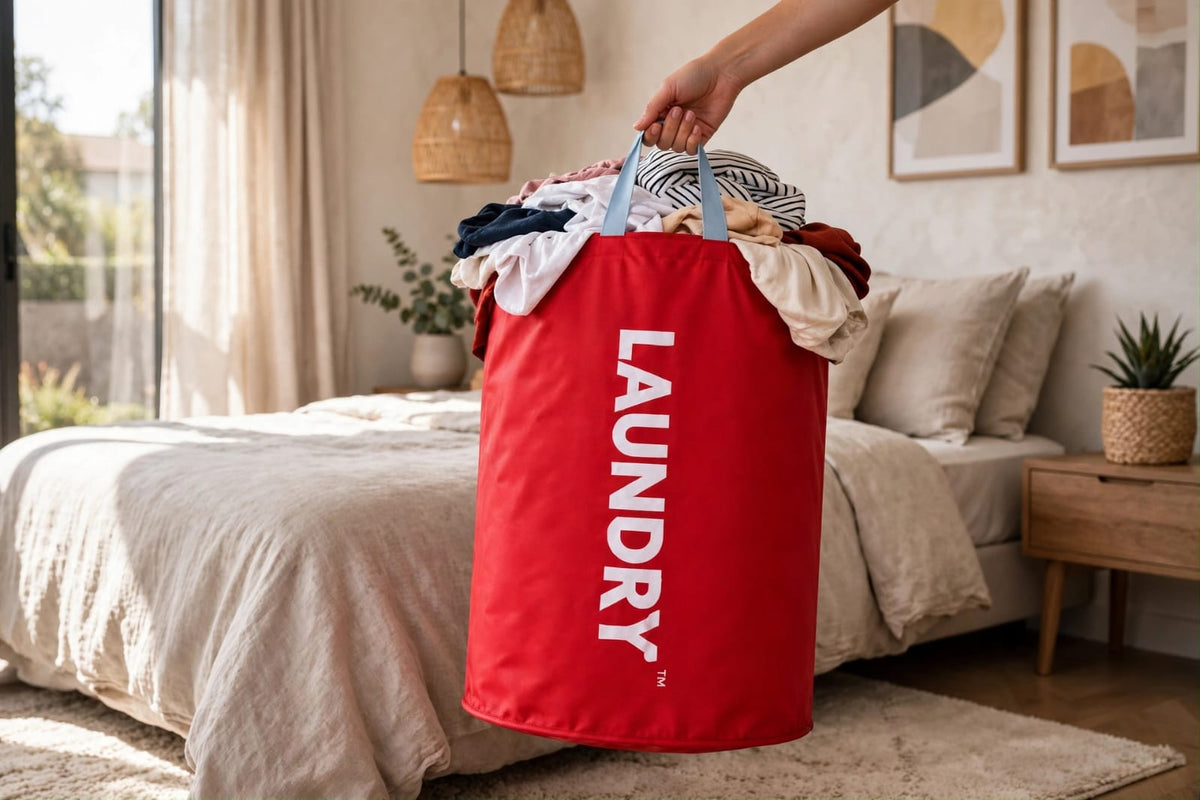 LAUNDRIQ - Large Foldable Laundry Basket - 100L